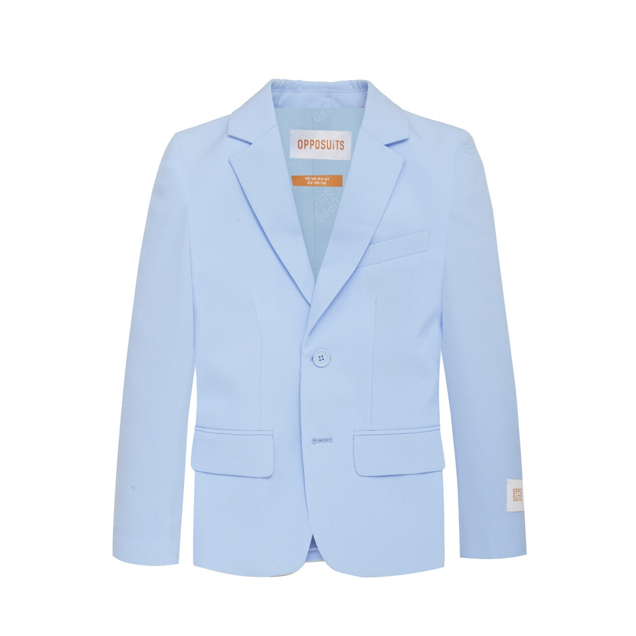 Op deze afbeelding zie je een Kostuums, van het merk Opposuits. Wauw In Lichtblauw Jongen Kostuum
