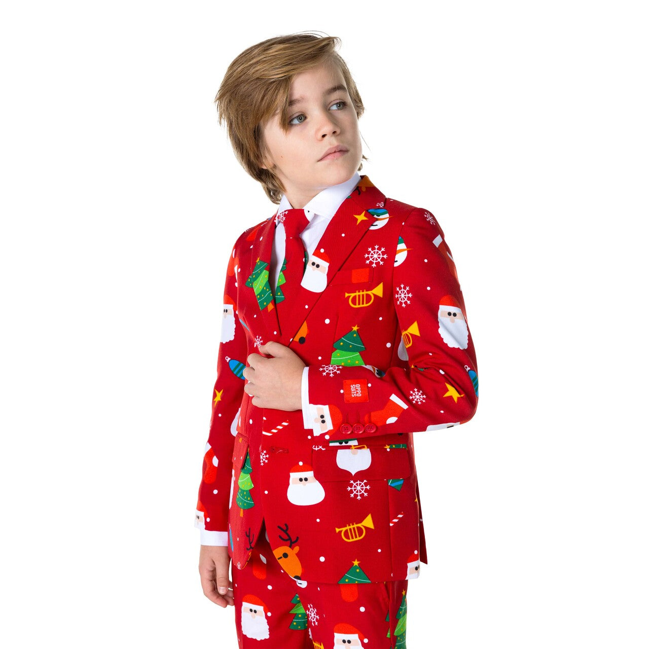 Op deze afbeelding zie je een Kostuums, van het merk Opposuits. Boys Festivity Red Jongen Kostuum