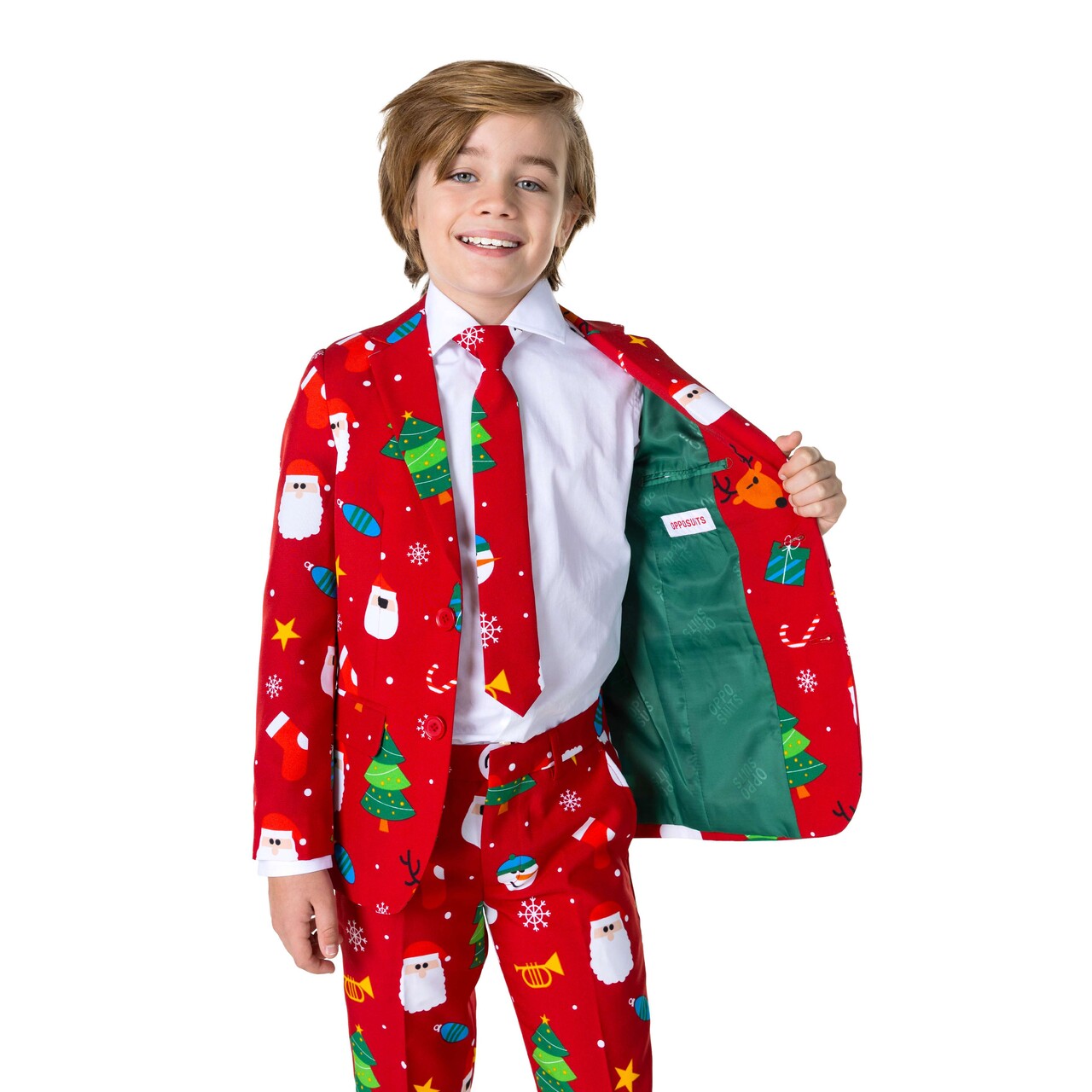 Op deze afbeelding zie je een Kostuums, van het merk Opposuits. Boys Festivity Red Jongen Kostuum