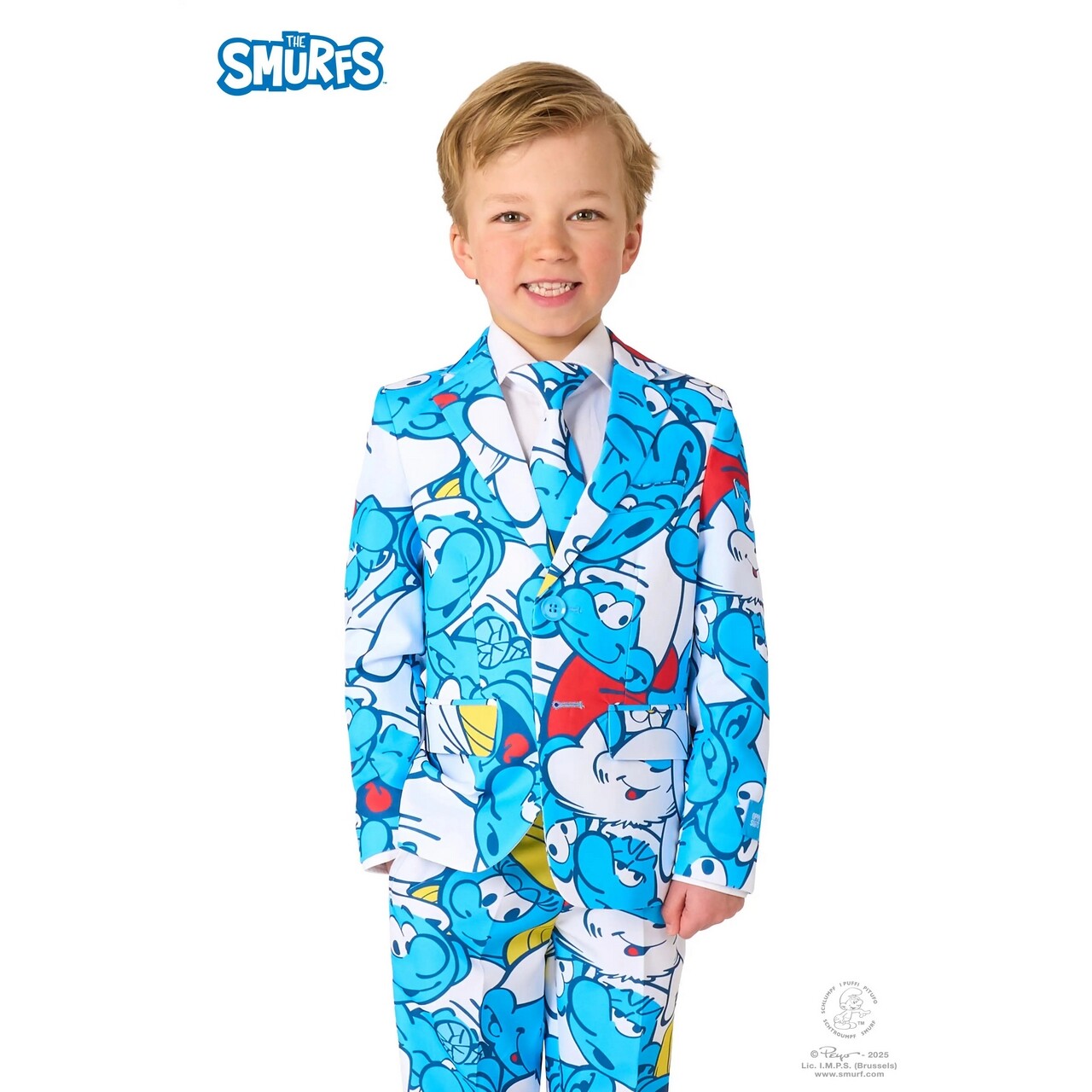 Op deze afbeelding zie je een Kostuums, van het merk Opposuits. Boys The Smurfs™ Jongen Kostuum