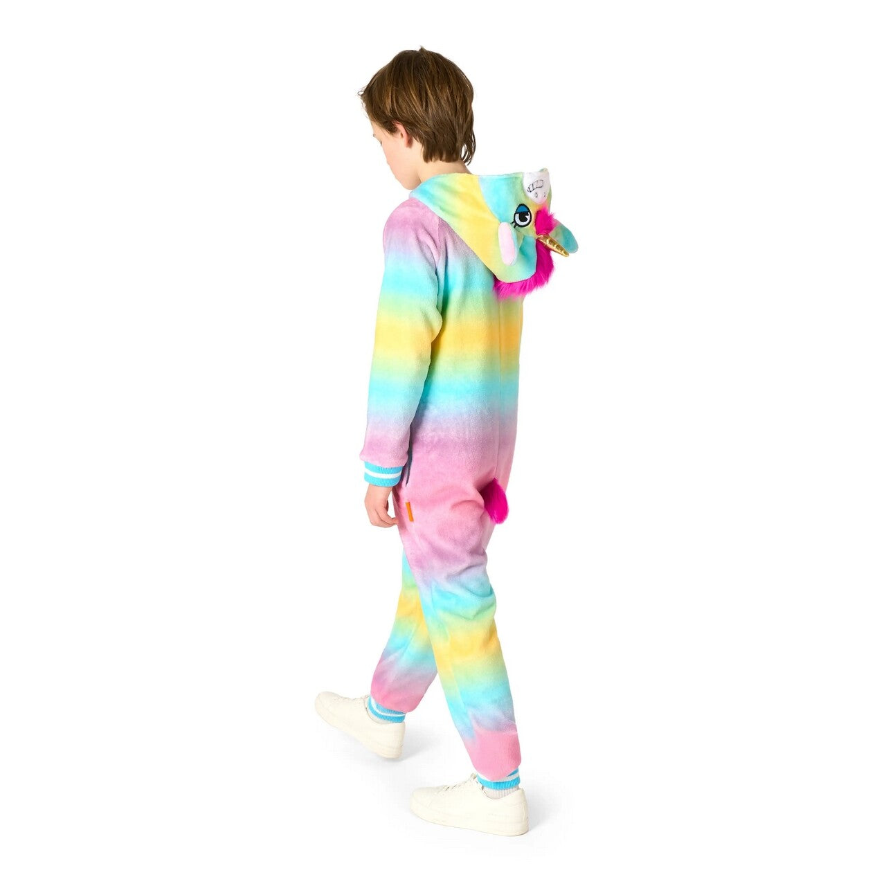 Op deze afbeelding zie je een Kostuums, van het merk Opposuits. Unicorn Love Onesie Kind Kostuum