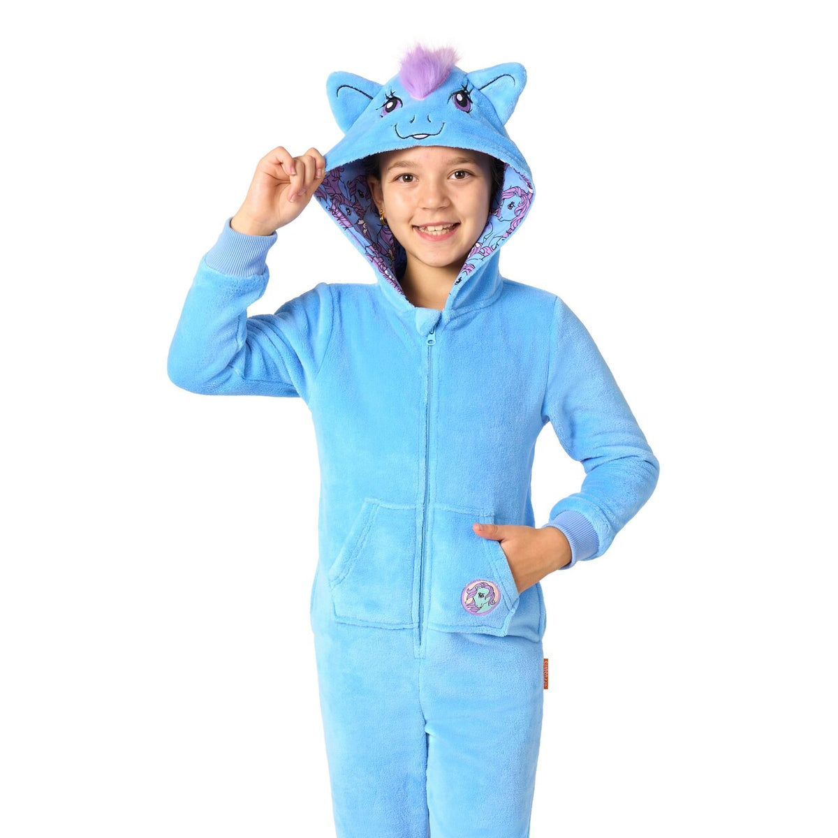 Op deze afbeelding zie je een Kostuums, van het merk Opposuits. Boys My Little Pony™ - Bluebelle Onesie Kind Kostuum
