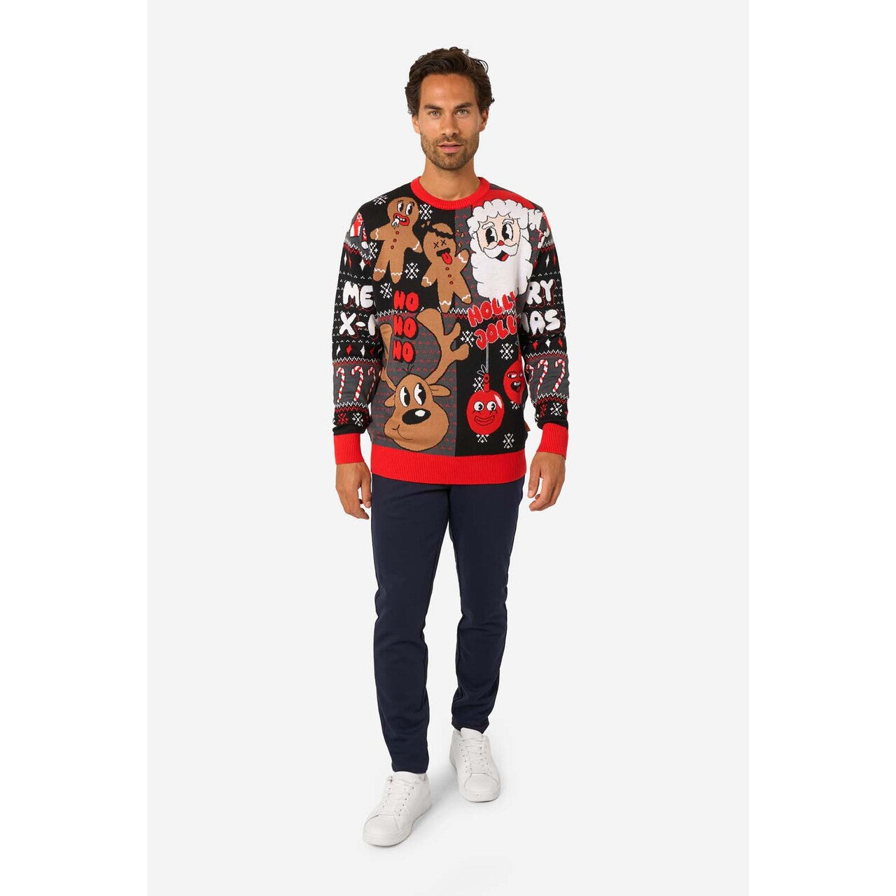 Op deze afbeelding zie je een Kostuums, van het merk Opposuits. Merry Jinglejoy Christmas Sweater Man