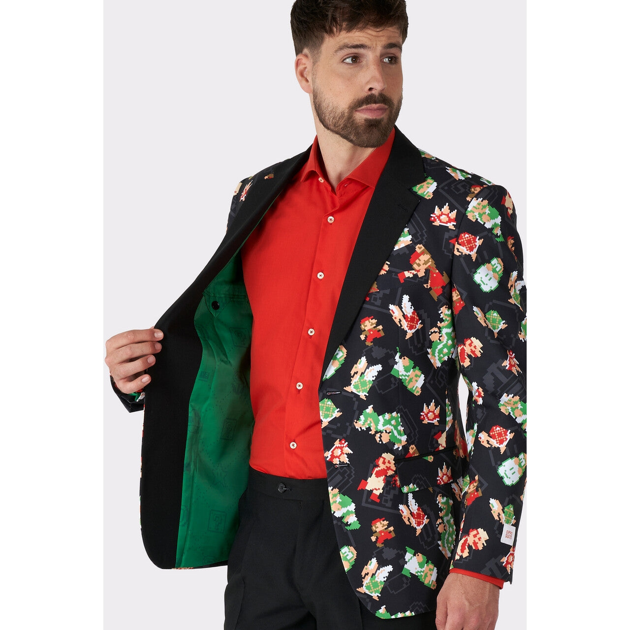 Op deze afbeelding zie je een Kostuums, van het merk Opposuits. Super Mario Bros™. Bowser Revolution Colbert Man