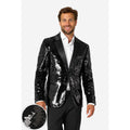 Brillant Schwarze Pailletten Herren