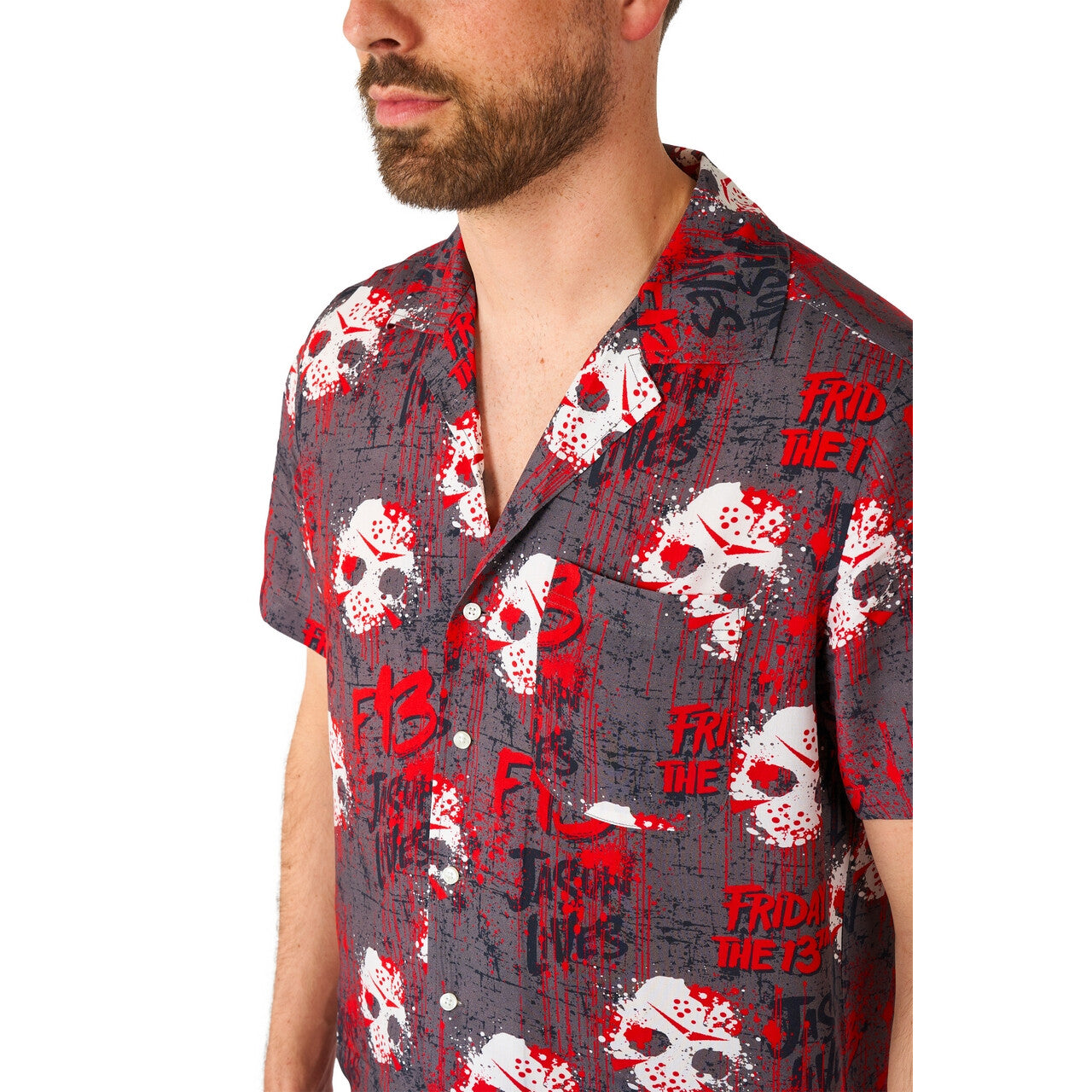 Op deze afbeelding zie je een Kostuums, van het merk Opposuits. F13 Jason Lives Shirt Man