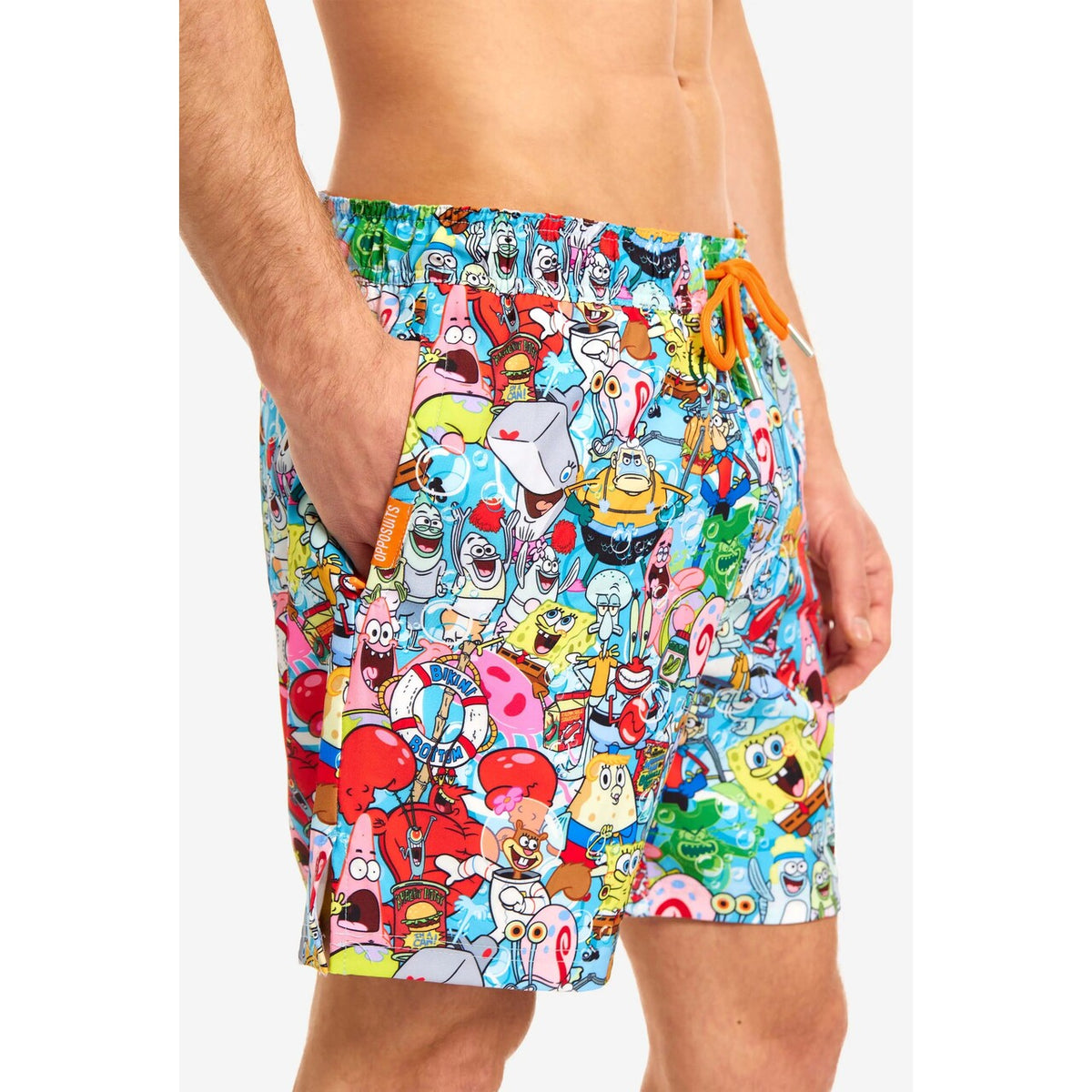 Op deze afbeelding zie je een Kostuums, van het merk Opposuits. Spongebob Day At The Beach Broek Man