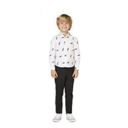 Op deze afbeelding zie je een Kostuums, van het merk Opposuits. Witte Snowy Christmas Penguins Blouse Jongen