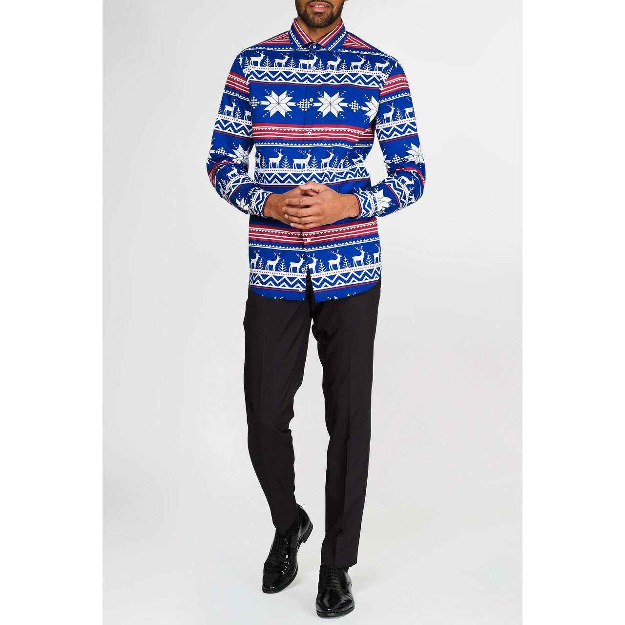 Op deze afbeelding zie je een Kostuums, van het merk Opposuits. Kerst Overhemd Rudolf Met Lange Mouwen Man