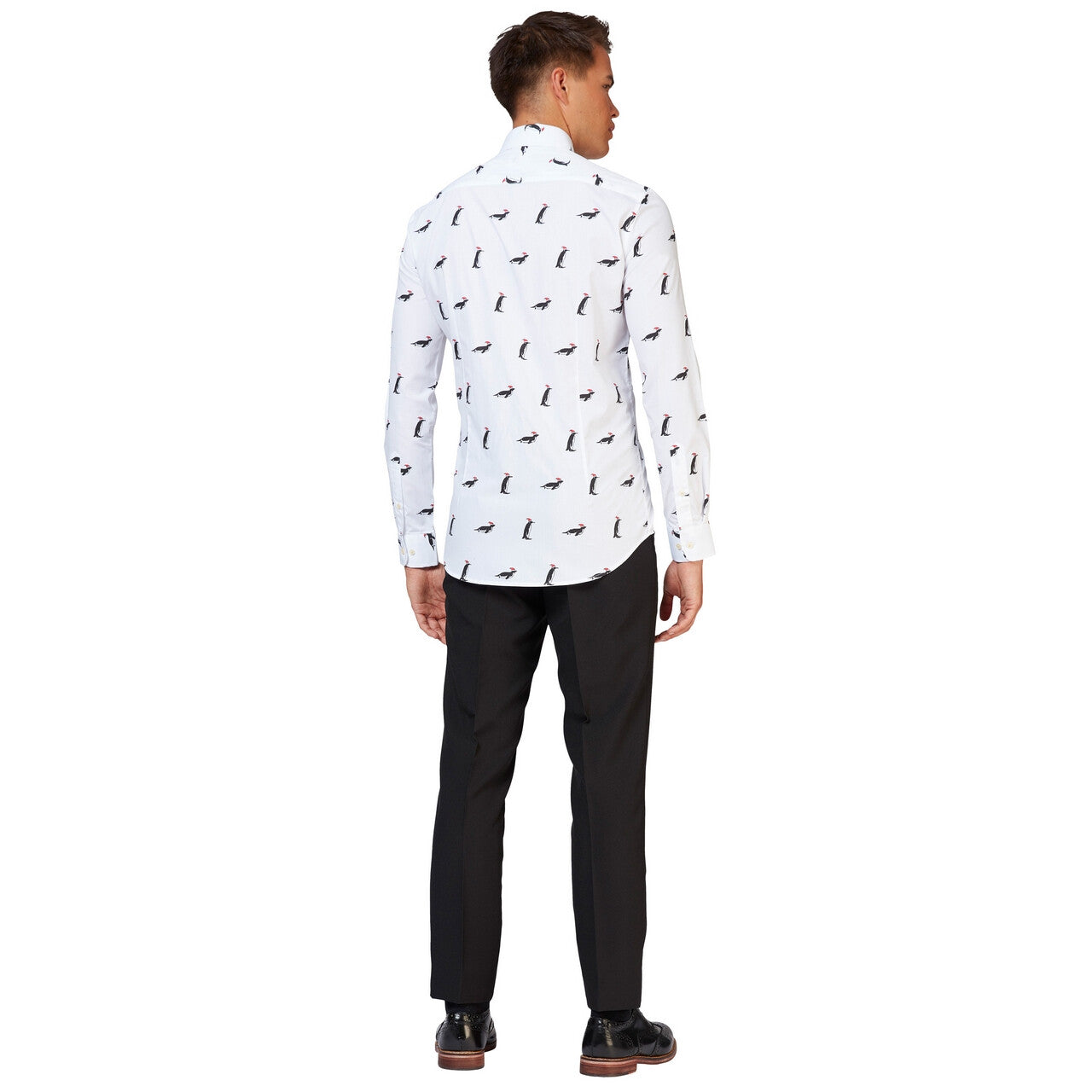 Op deze afbeelding zie je een Kostuums, van het merk Opposuits. Witte Happy Feet Christmas Penguins Blouse Man