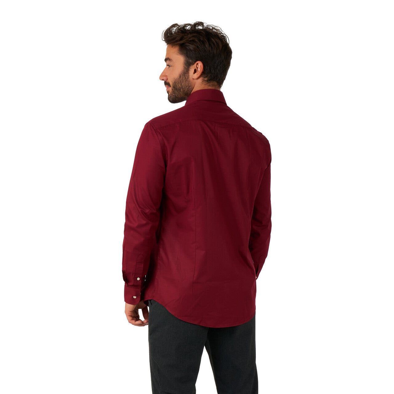 Op deze afbeelding zie je een Kostuums, van het merk Opposuits. Luxe Wijn Rood Overhemd Man