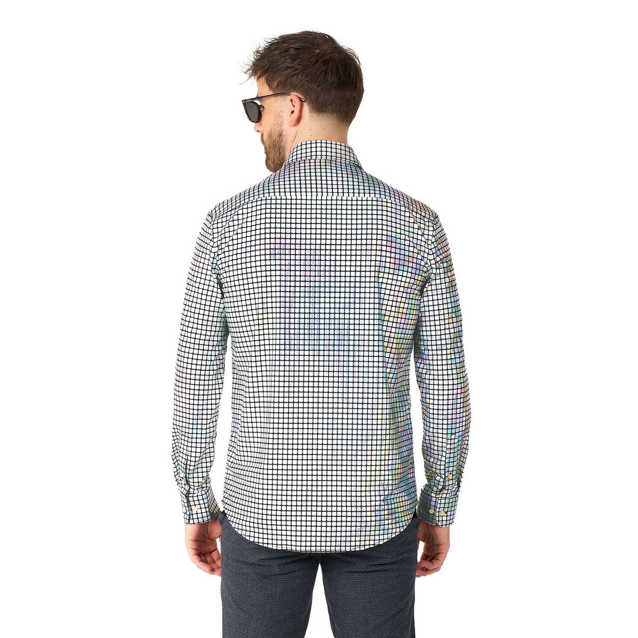 Op deze afbeelding zie je een Kostuums, van het merk Opposuits. Geruite Discoballer Overhemd Man