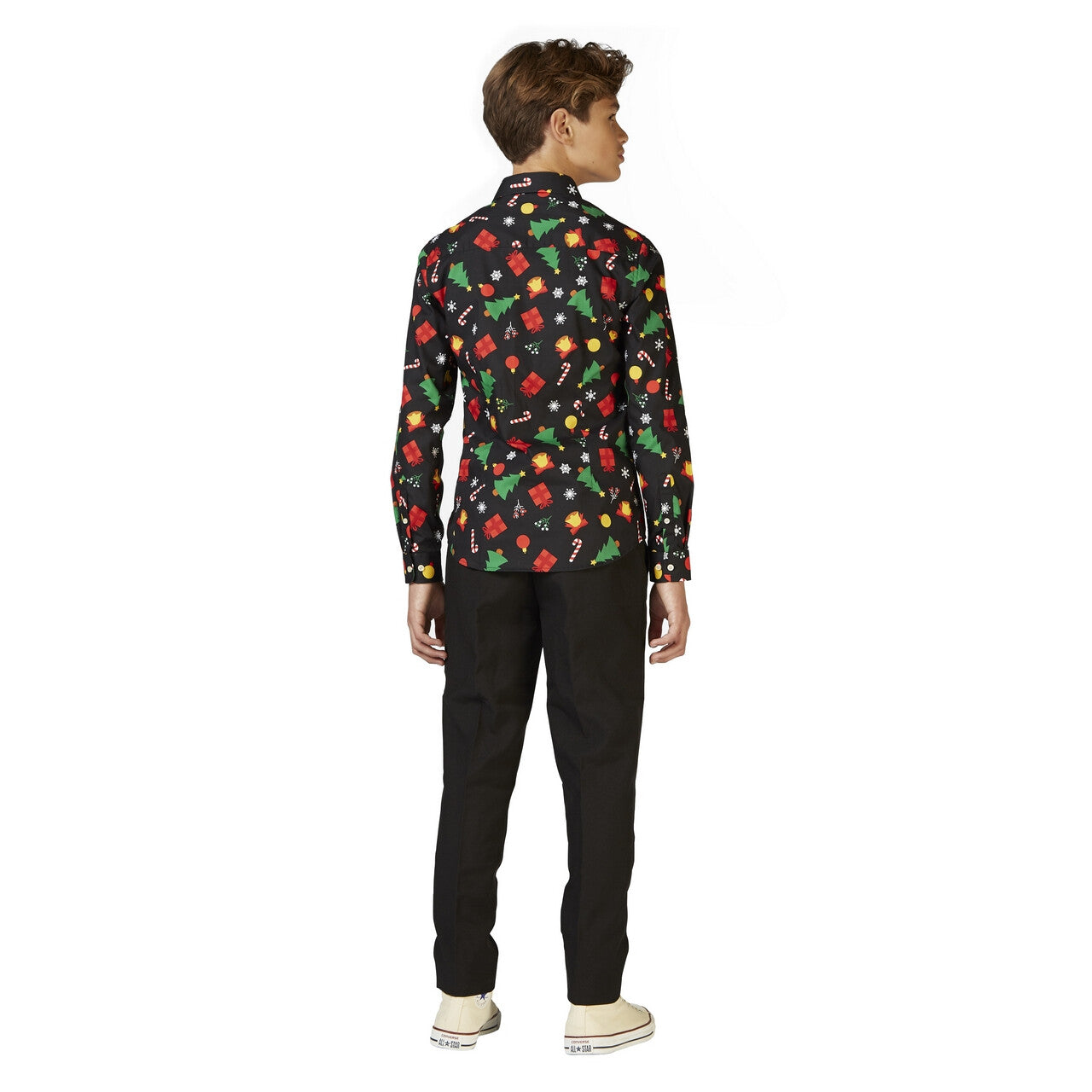 Op deze afbeelding zie je een Kostuums, van het merk Opposuits. Christmas Icons Tree Gifts And Bells Blouse Jongen