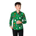 Xtime Time Festivity Green Overhemd Jongen Kostuum