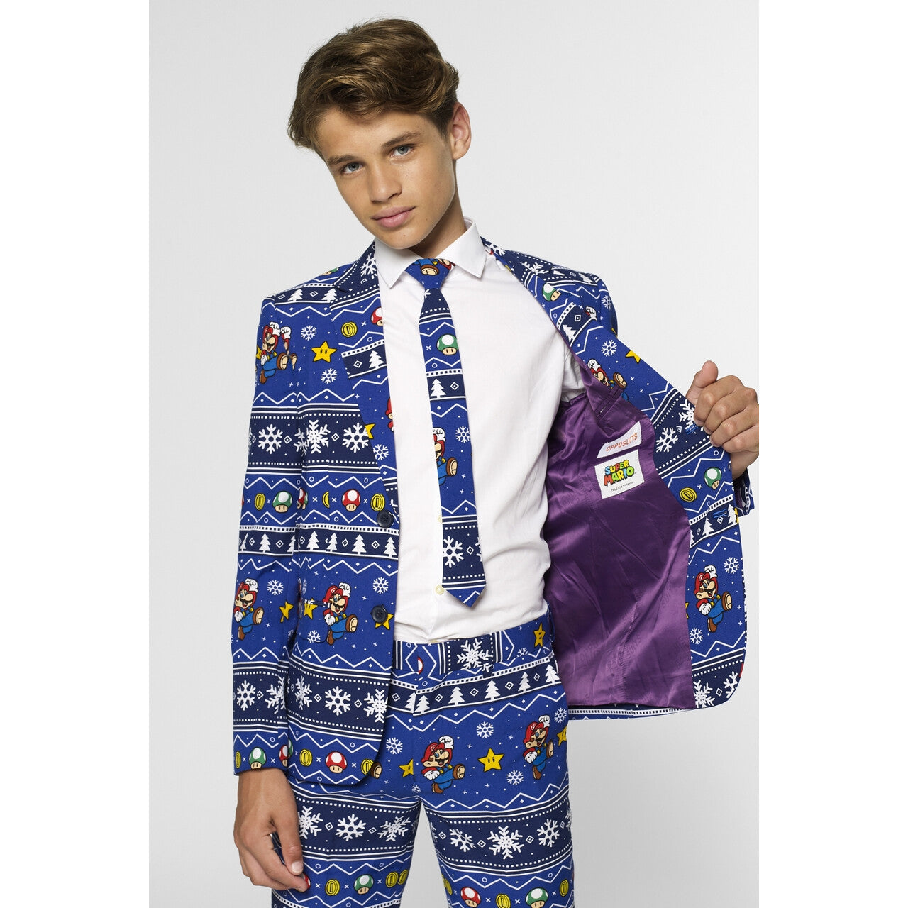 Op deze afbeelding zie je een Kostuums, van het merk Opposuits. Playfull Merry Mario™ Opposuit Jongen Kostuum