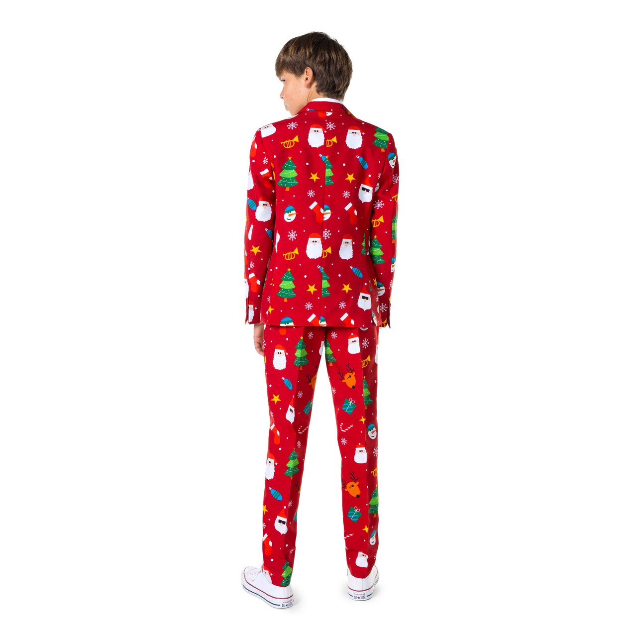 Op deze afbeelding zie je een Kostuums, van het merk Opposuits. Teen Boys Festivity Red Jongen Kostuum