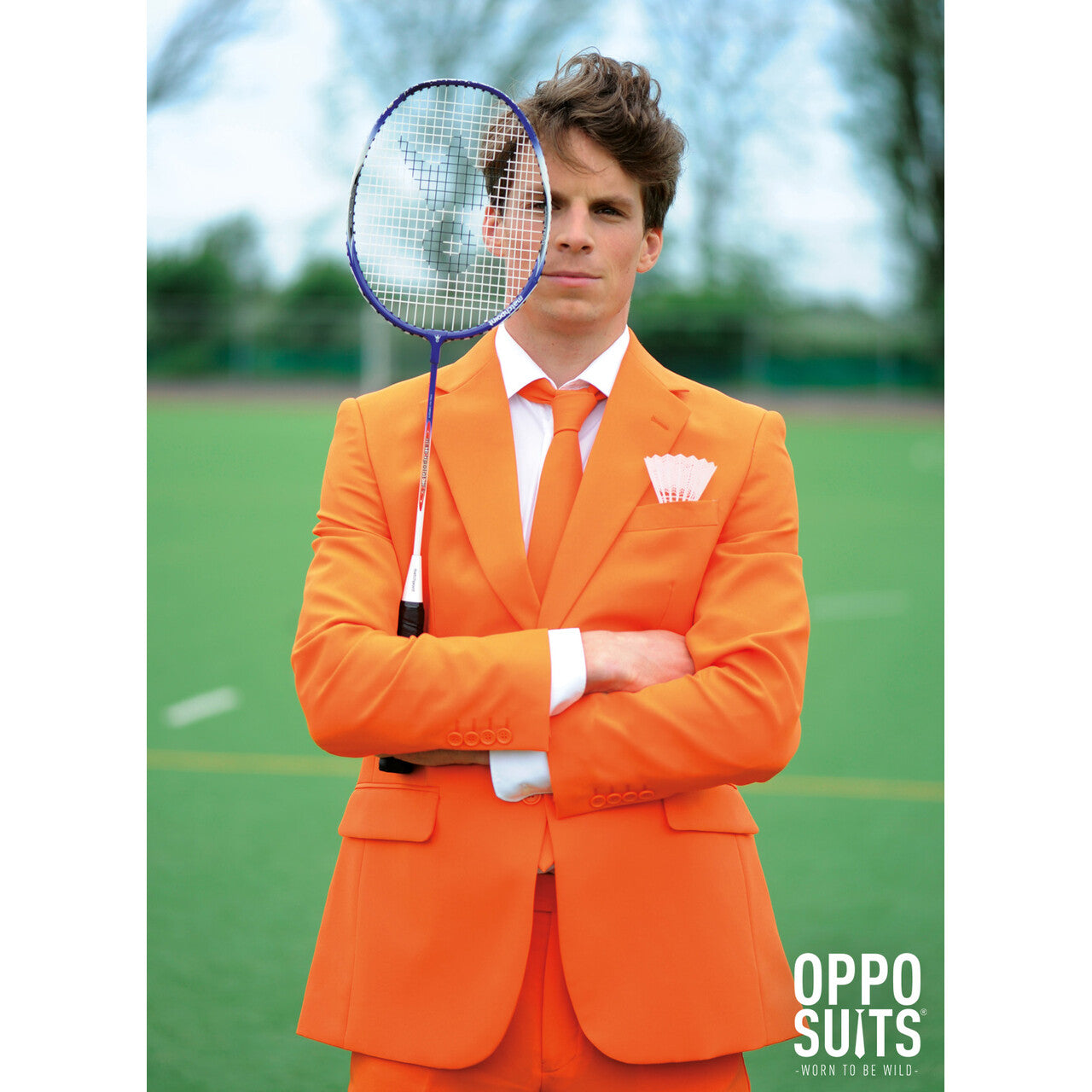 Op deze afbeelding zie je een Kostuums, van het merk Opposuits. The Orange Opposuit Oranje Goes Koningsdag Opposuit Kostuum Man
