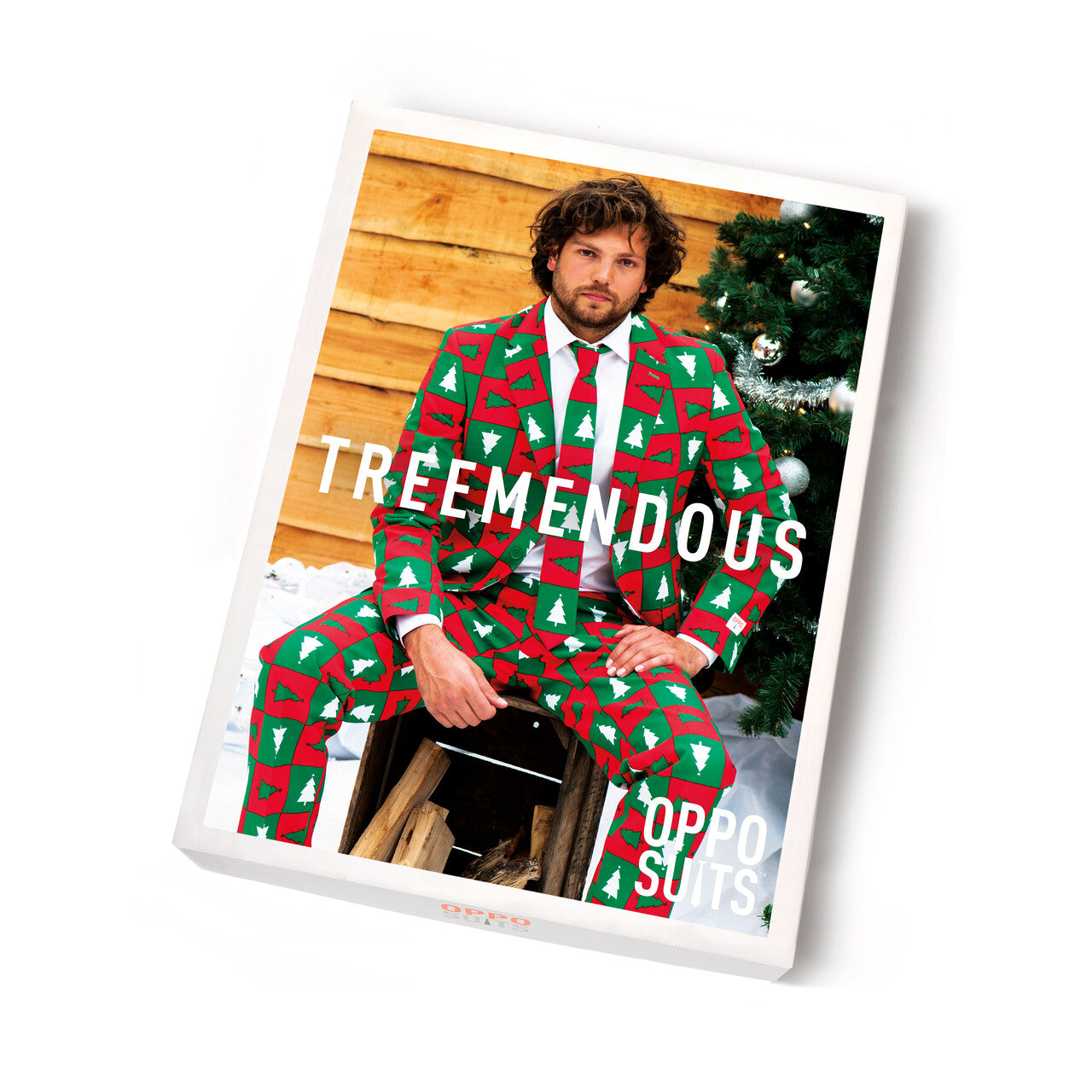 Op deze afbeelding zie je een Kostuums, van het merk Opposuits. Treemendous X-Mas Opposuit Kostuum Man