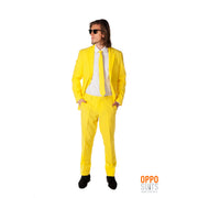 Op deze afbeelding zie je een Kostuums, van het merk Opposuits. Geel Yellow Fellow Opposuit Kostuum Man