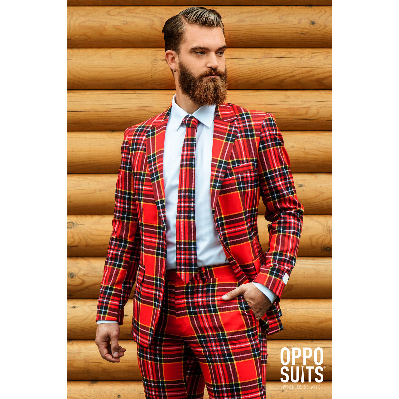 Op deze afbeelding zie je een Kostuums, van het merk Opposuits. The Lumberjack Opposuit Kostuum Man