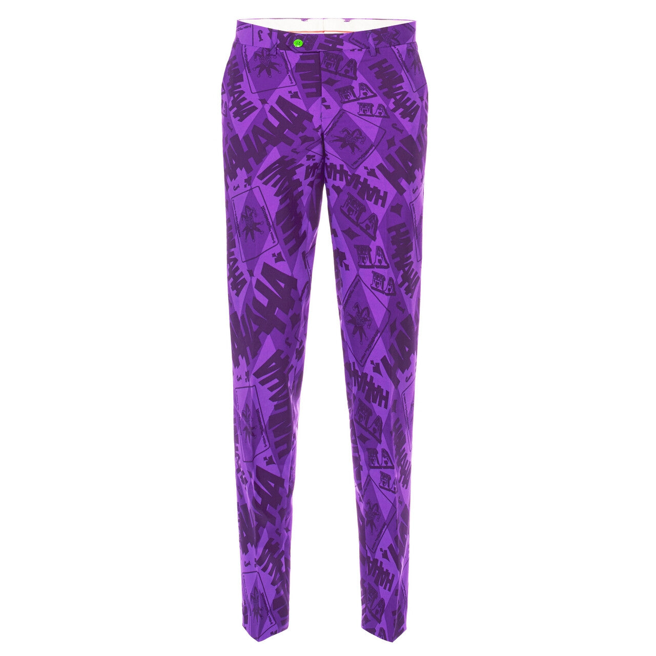 Op deze afbeelding zie je een Kostuums, van het merk Opposuits. Batman Joker™ Strip Lach Kostuum