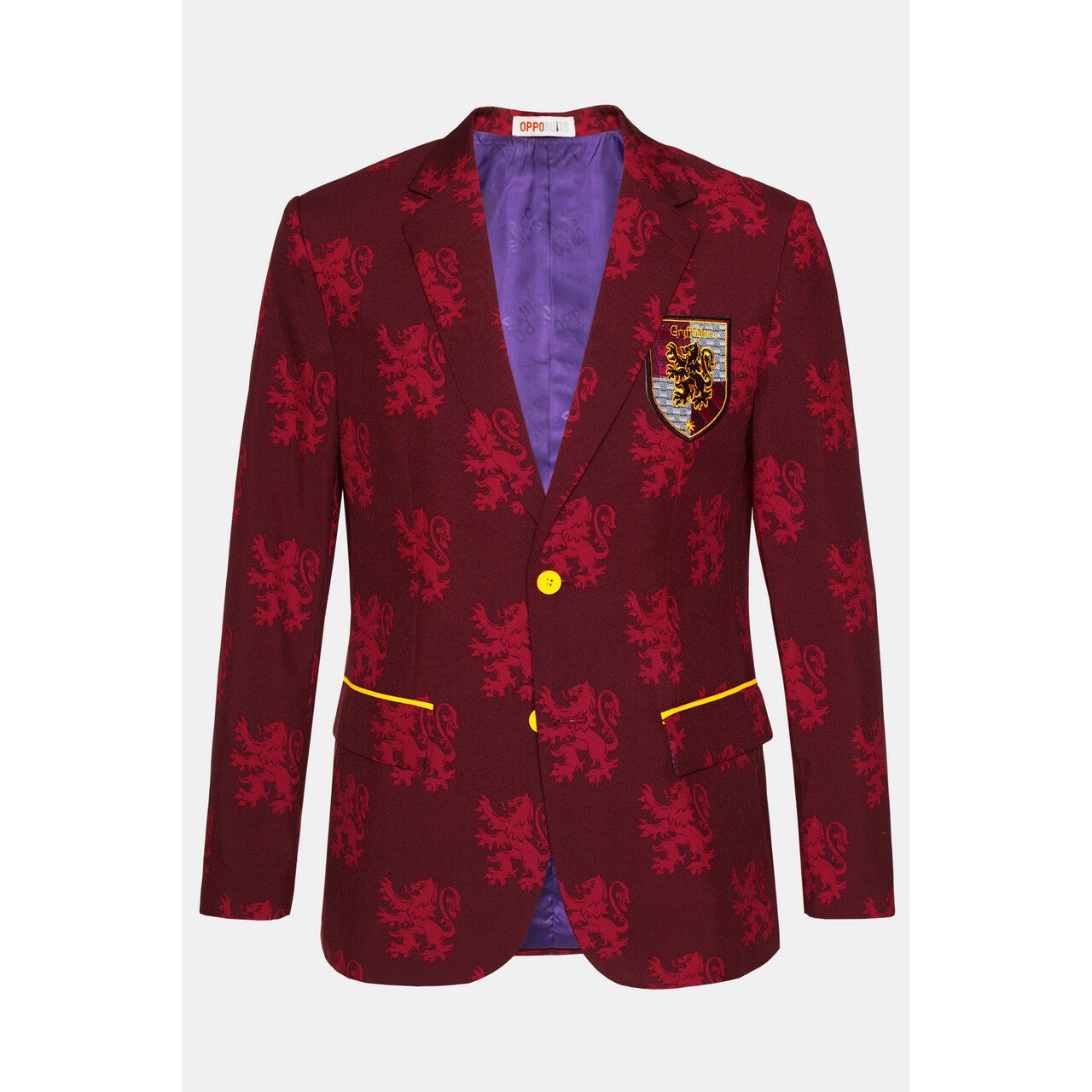 Op deze afbeelding zie je een Kostuums, van het merk Opposuits. Harry Potter™ Zweinstein Griffoendor Wapen Man Kostuum