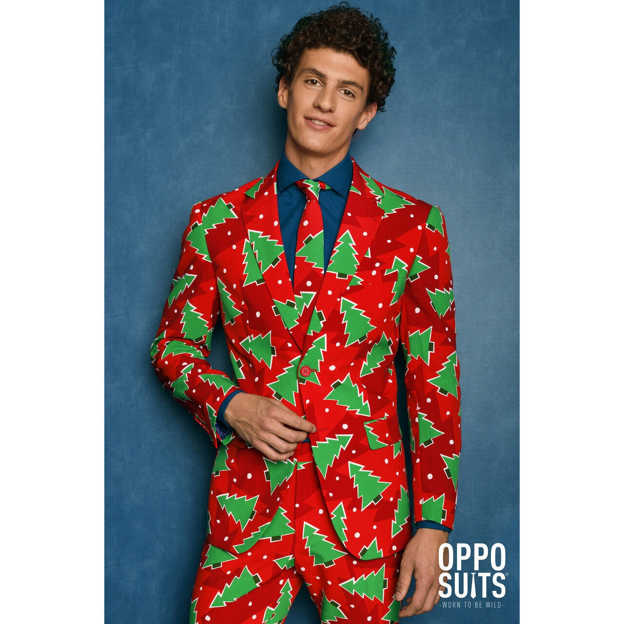 Op deze afbeelding zie je een Kostuums, van het merk Opposuits. Fine Pine Kerstbomen Man Kostuum