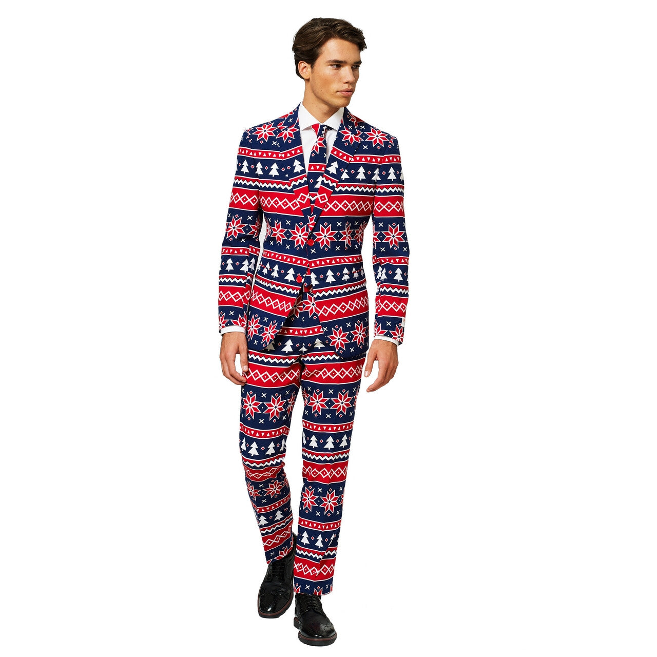 Op deze afbeelding zie je een Kostuums, van het merk Opposuits. Nordic Noel Kerstbomen IJskristallen Man Kostuum