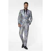 Op deze afbeelding zie je een Kostuums, van het merk Opposuits. Duizelingwekkende Discoballer Man Kostuum