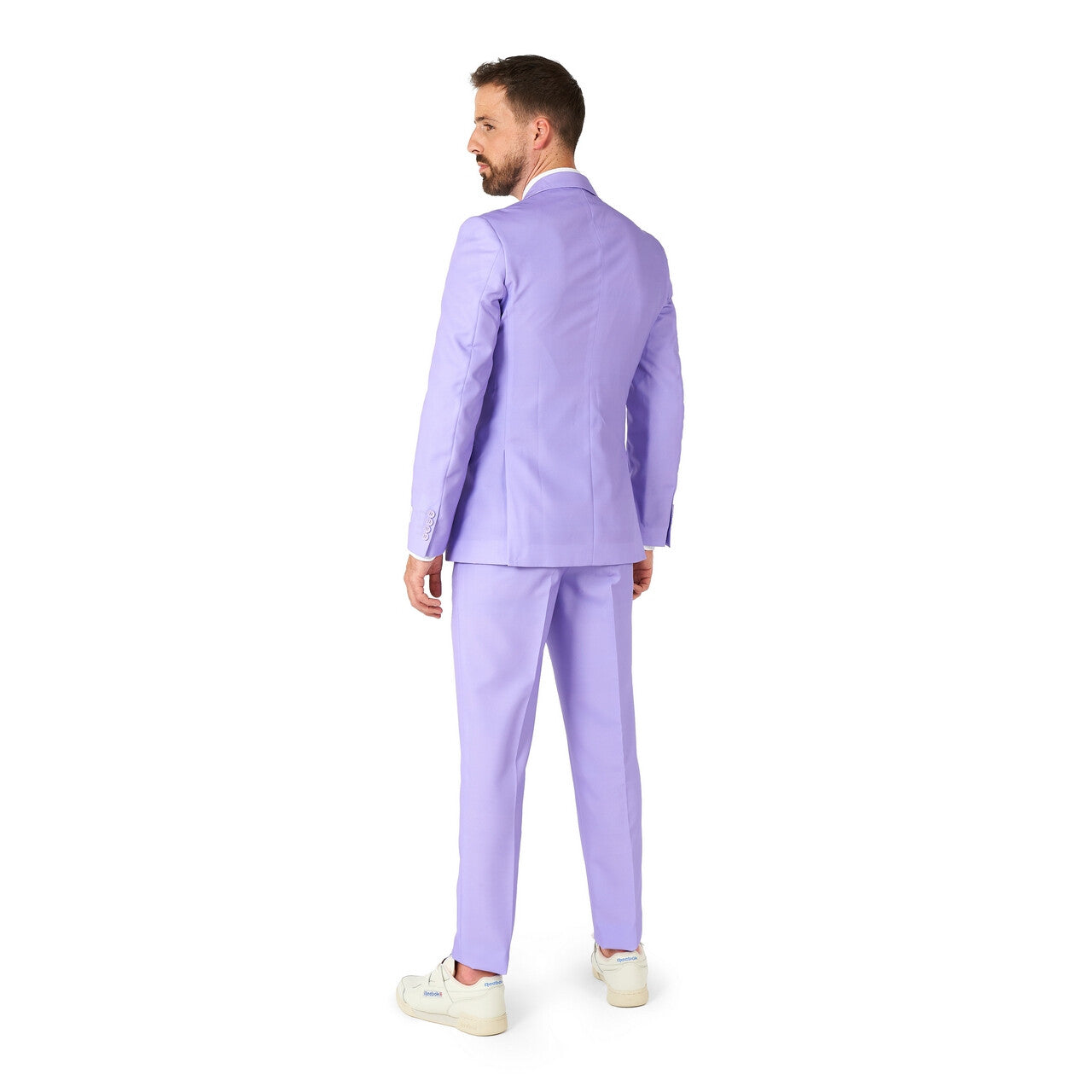 Op deze afbeelding zie je een Kostuums, van het merk Opposuits. Lichtpaars Lavish Lavender Man Kostuum