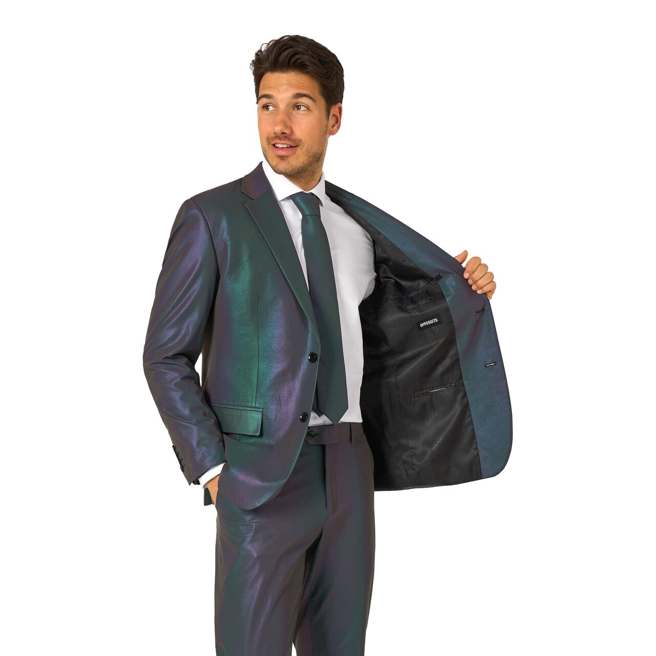 Op deze afbeelding zie je een Kostuums, van het merk Opposuits. Reflective Perfective Man Kostuum