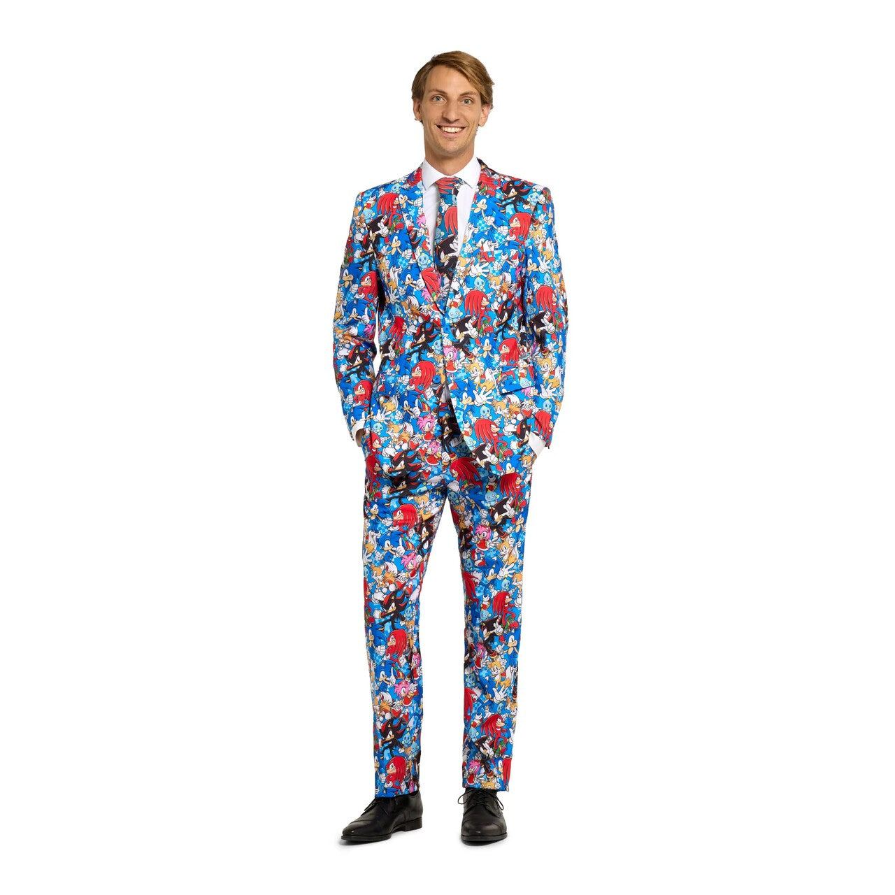 Op deze afbeelding zie je een Kostuums, van het merk Opposuits. Sonic The Hedgehog Hero Icons Man Kostuum