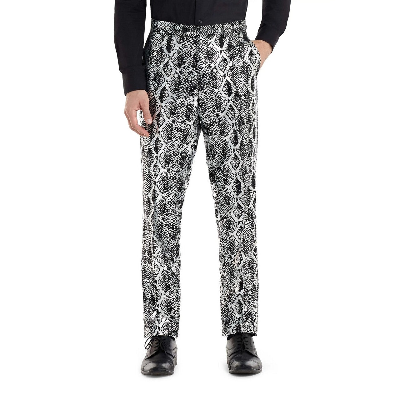 Op deze afbeelding zie je een Kostuums, van het merk Opposuits. Silver Snake Chique Man Kostuum