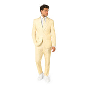 Op deze afbeelding zie je een Kostuums, van het merk Opposuits. Pastellow Man Kostuum