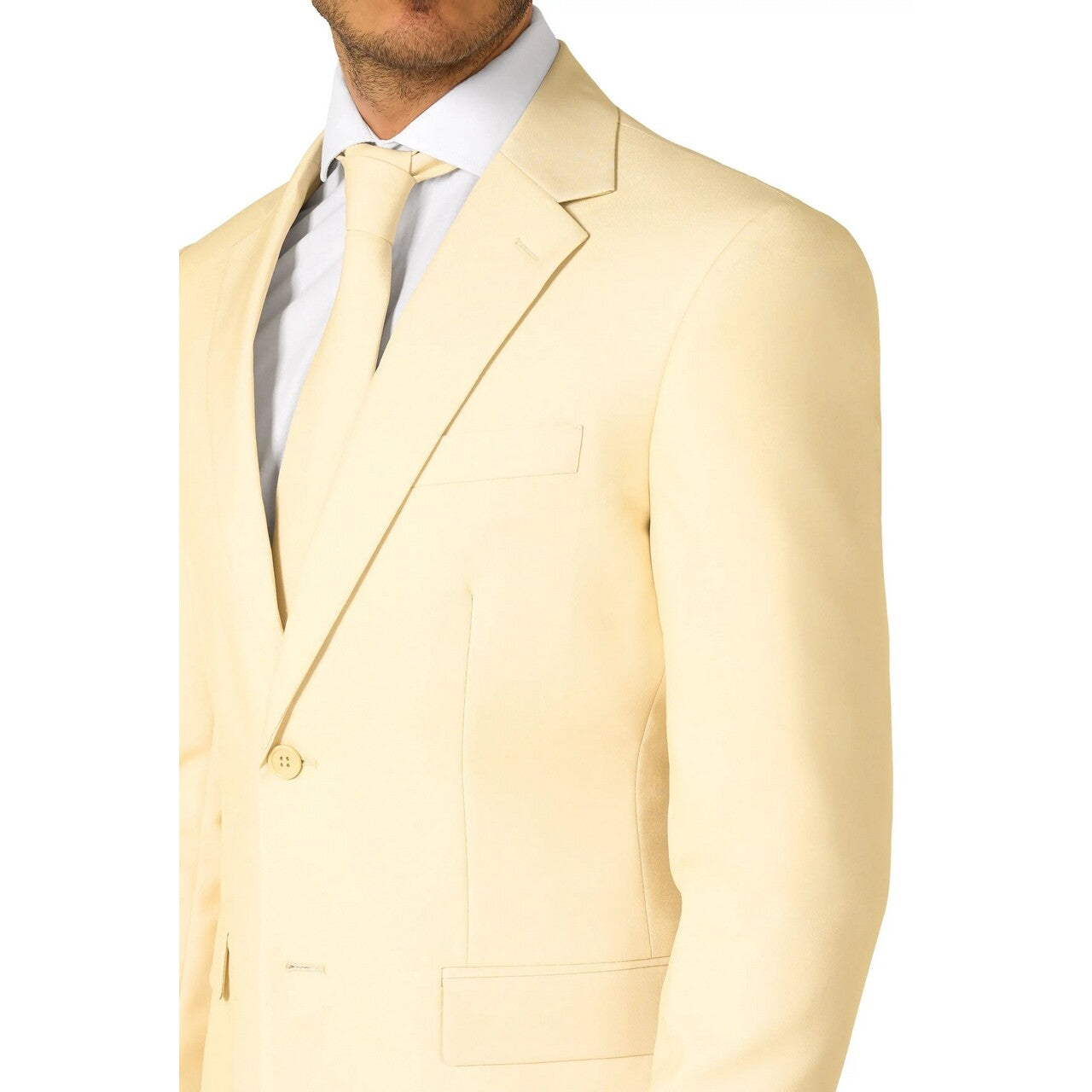 Op deze afbeelding zie je een Kostuums, van het merk Opposuits. Pastellow Man Kostuum