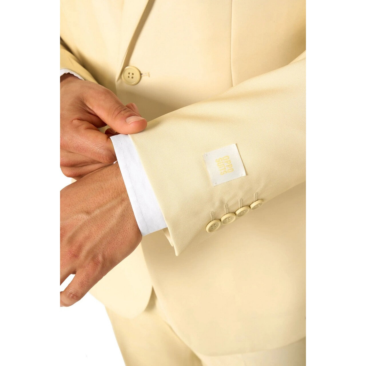 Op deze afbeelding zie je een Kostuums, van het merk Opposuits. Pastellow Man Kostuum