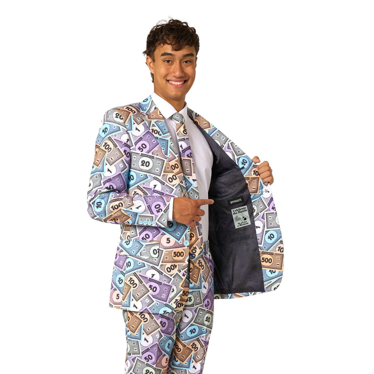 Op deze afbeelding zie je een Kostuums, van het merk Opposuits. Monopoly™ Man Kostuum