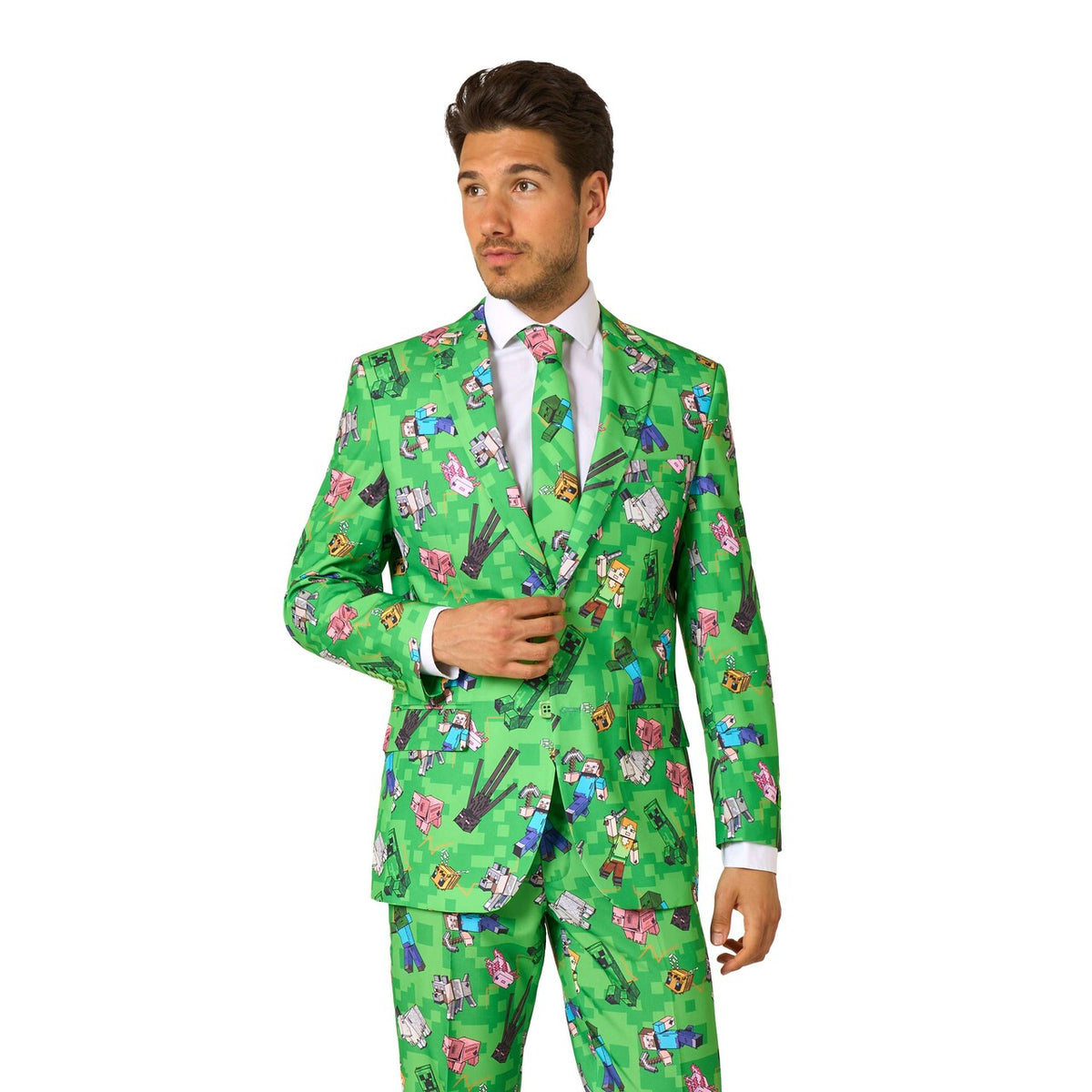 Op deze afbeelding zie je een Kostuums, van het merk Opposuits. Minecraft™ Man