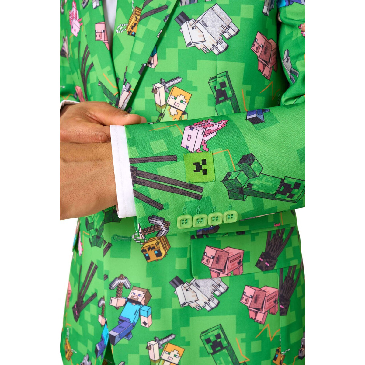 Op deze afbeelding zie je een Kostuums, van het merk Opposuits. Minecraft™ Man