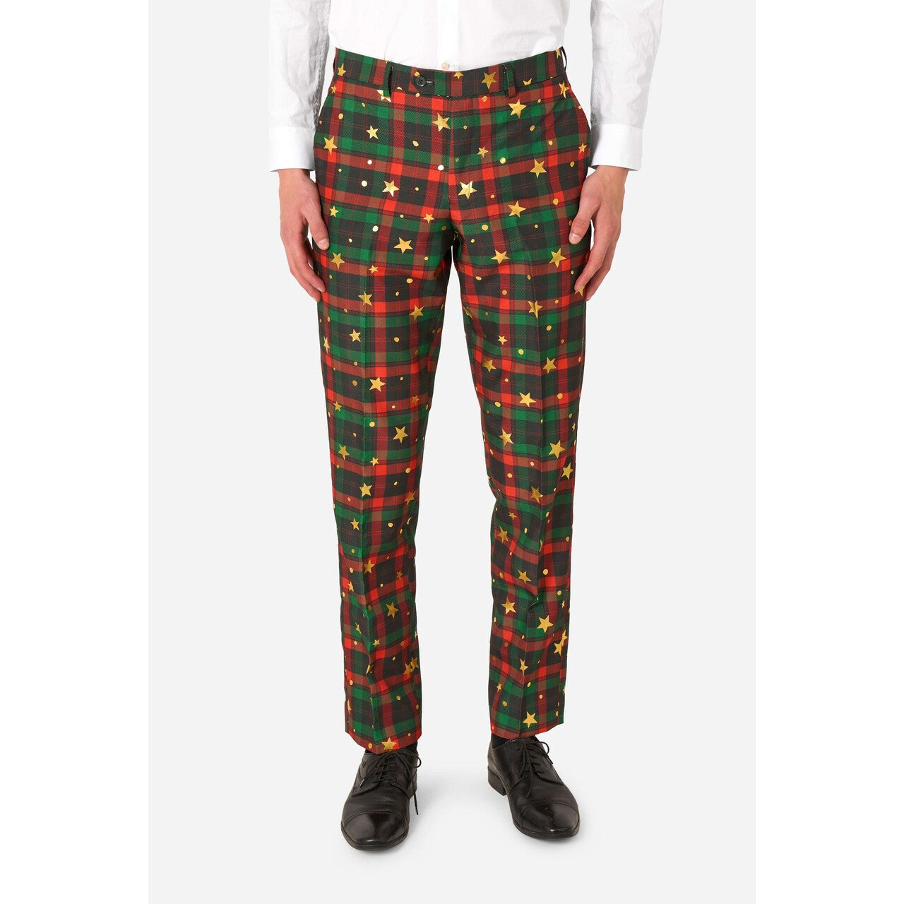 Op deze afbeelding zie je een Kostuums, van het merk Opposuits. Tartan Tidings Man Kostuum