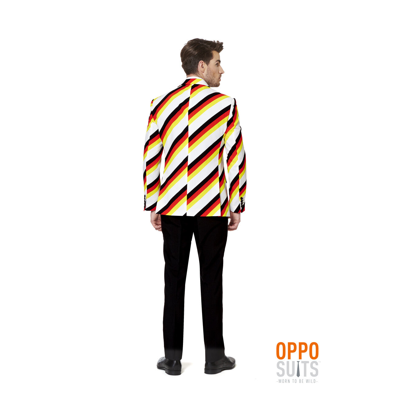 Op deze afbeelding zie je een Kostuums, van het merk Opposuits. Duitse Der Germinator Opposuit Man Kostuum