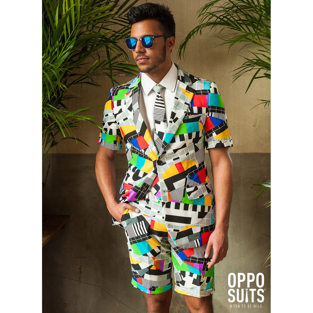 Op deze afbeelding zie je een Kostuums, van het merk Opposuits. Summer Festival Extravagant Testival Opposuit Kostuum Man