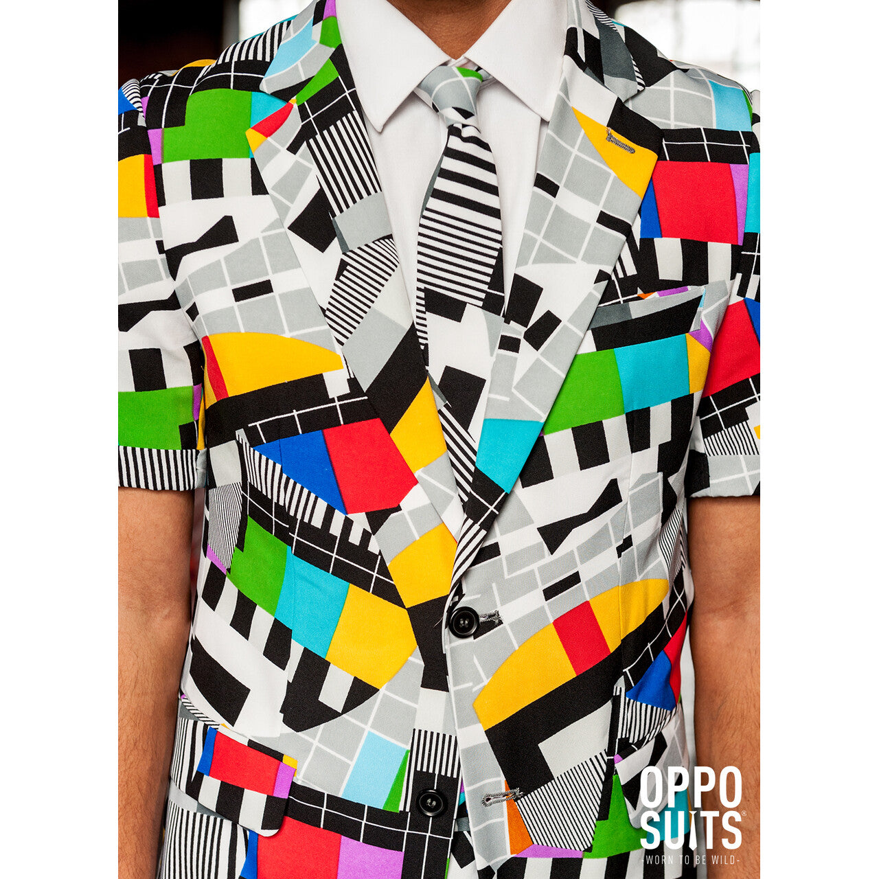 Op deze afbeelding zie je een Kostuums, van het merk Opposuits. Summer Festival Extravagant Testival Opposuit Kostuum Man
