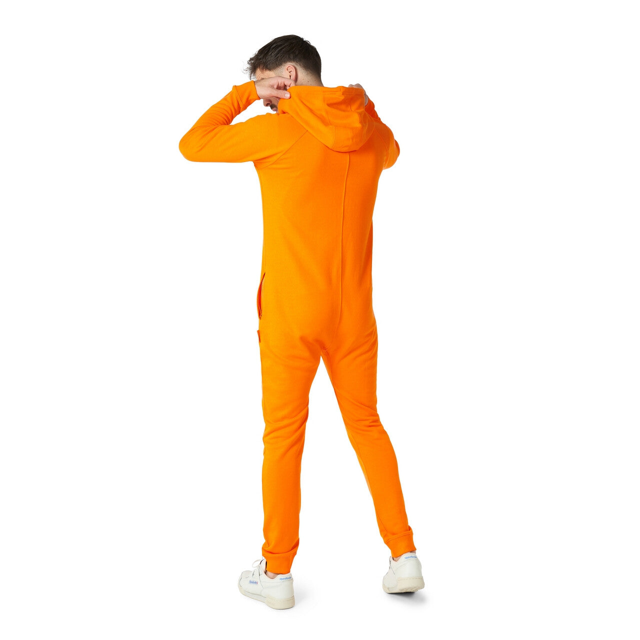 Op deze afbeelding zie je een Kostuums, van het merk Opposuits. The Orange Army Party Man Kostuum