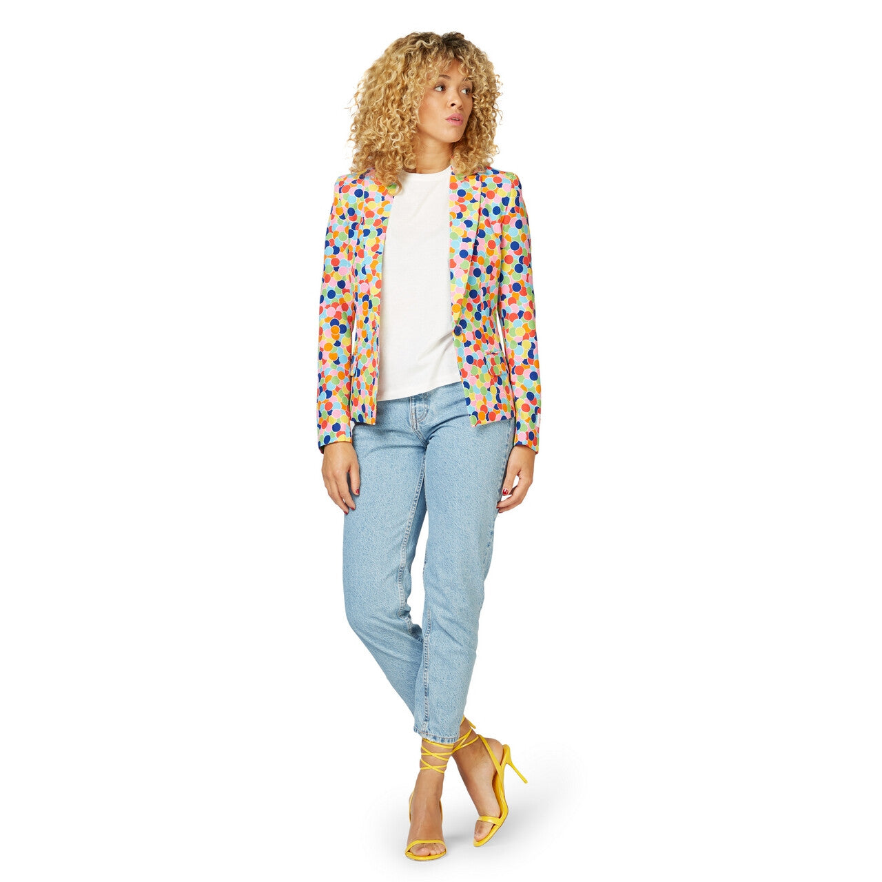Op deze afbeelding zie je een Kostuums, van het merk Opposuits. Feestelijke Confetteroni Dames Colbert Vrouw
