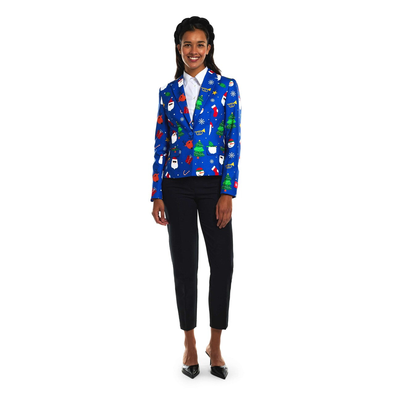 Op deze afbeelding zie je een Kostuums, van het merk Opposuits. Festivity Blue Vrouw Kostuum