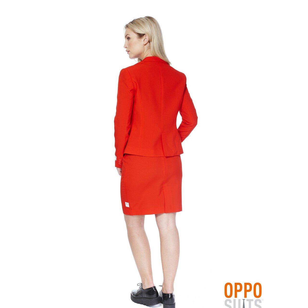 Op deze afbeelding zie je een Kostuums, van het merk Opposuits. Rood Red Ruby Opposuit Vrouw Kostuum