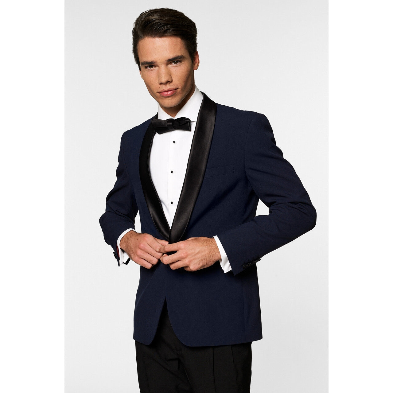 Op deze afbeelding zie je een Kostuums, van het merk Opposuits. Midnight Blue Cocktail Party Man Kostuum
