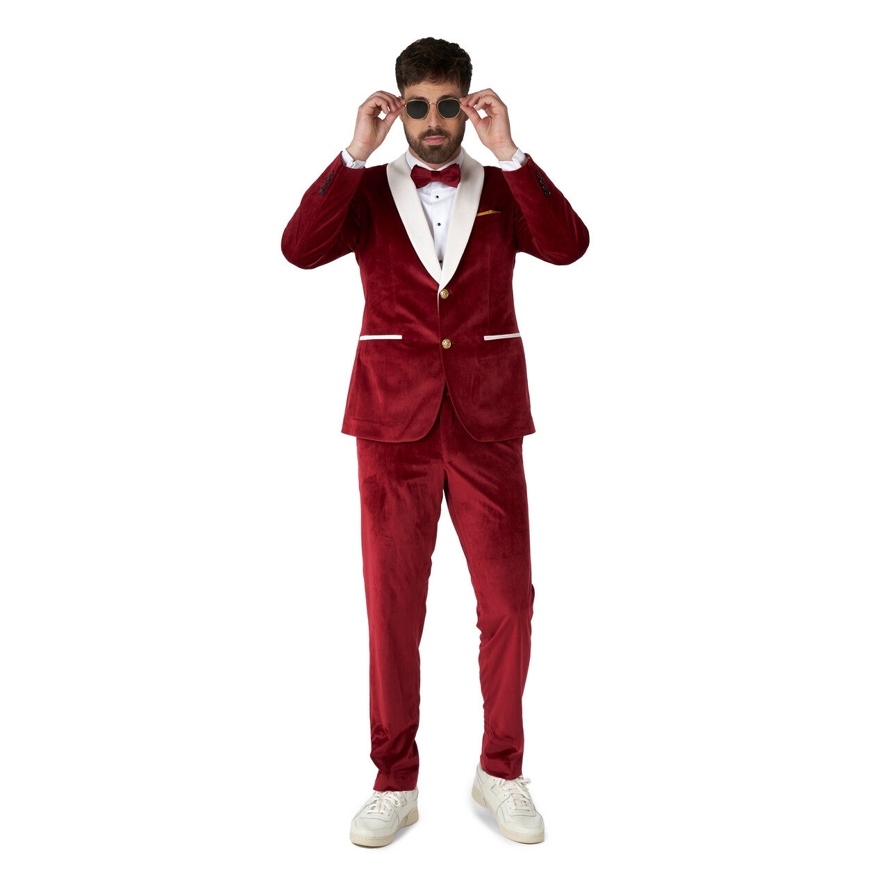 Op deze afbeelding zie je een Kostuums, van het merk Opposuits. Rode Velvet Vibes Xmas Opposuit Man Kostuum