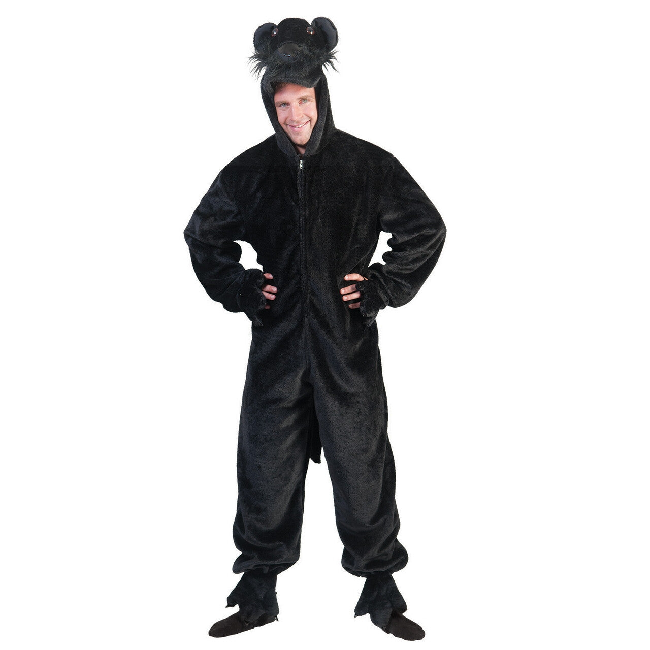 Op deze afbeelding zie je een Kostuums, van het merk Pierros. Zwarte Panter Man Kostuum